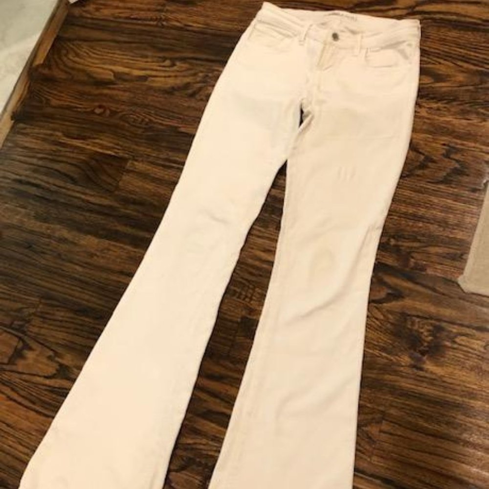J Brand Mid-rise Flare White Denim Sz 24 GUC